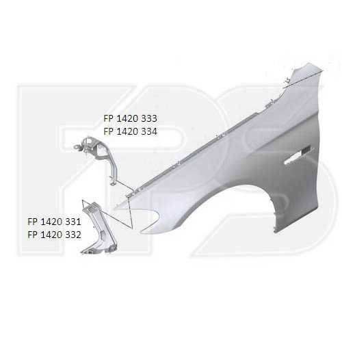 Крепление крыла AS08141961 на BMW 5 (F10/F11) 2010-2013