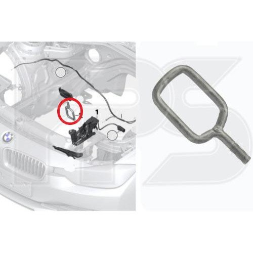 Скоба замка капота AS08141744 на BMW 2 (F46) 2014-