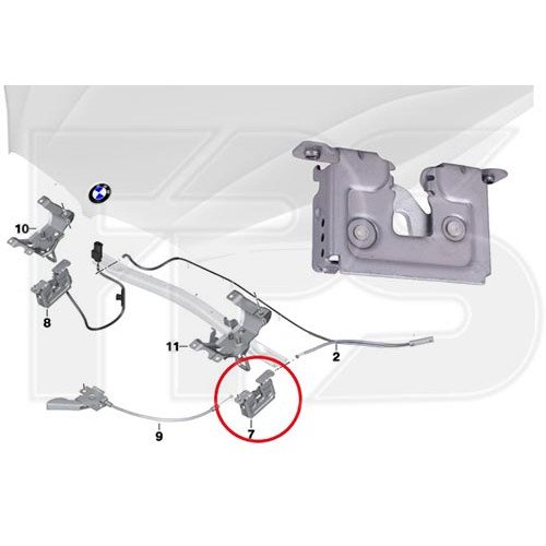 Фіксатор замка AS08142209 на MINI COOPER COOPER (F55/F56/F57) 2021-