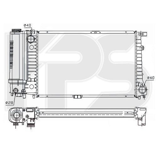 Радіатор охолодження AS08123060 на BMW 5 (E34) 1988-1997