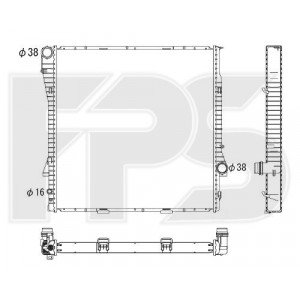Радиатор охлаждения AS08123076 на BMW X5 (E53) 2000-2006