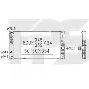 Радиатор охлаждения AS08123081 на BMW 5 (F10/F11) 2013-2016
