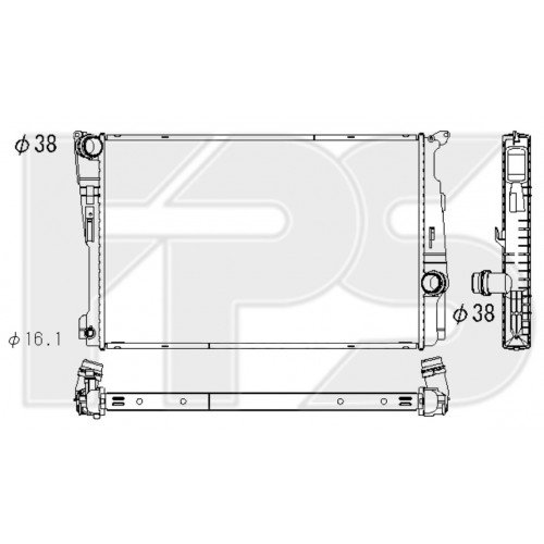 Радиатор охлаждения AS08123086 на BMW X3 (F25) 2010-2014