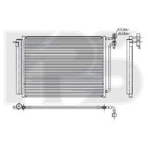 Кондесатор кондиціонера AS08123118 на BMW X5 (E53) 2000-2006