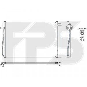 Кондесатор кондиціонера AS08123127 на BMW 6 (E63) 2003-2011