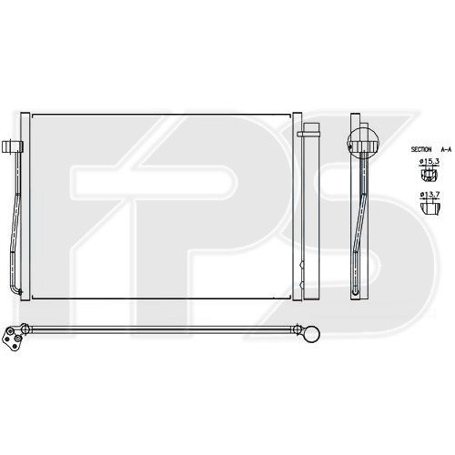 Кондесатор кондиціонера AS08123127 на BMW 6 (E63) 2003-2011