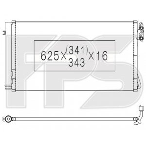 Кондесатор кондиціонера AS08123131 на BMW X1 (E84) 2009-2012