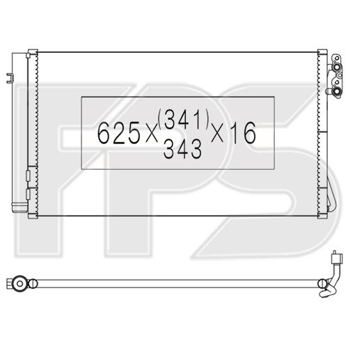 Кондесатор кондиционера AS08123131 на BMW 3 (E90/E91) 2006-2008
