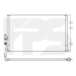 Конденсатор кондиционера AS08142090 на BMW X3 (F25) 2010-2014