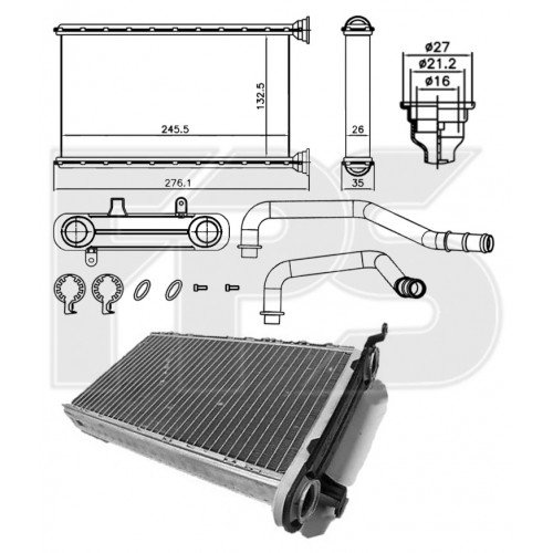 Радиатор печки AS08123156 на BMW 2 (F22/F23) 2014-