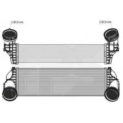 Радіатор наддуву AS08123173 на BMW X6 (E71) 2008-2014