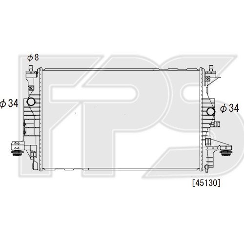 Радіатор охолодження AS08123452 на CHEVROLET VOLT 2016-2019