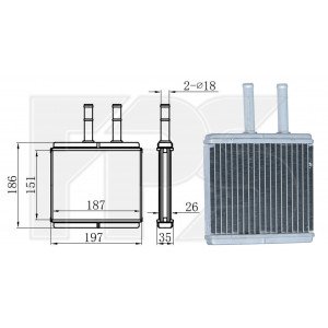 Радиатор печки AS08123473 на CHEVROLET AVEO SDN (T250) 2006-2012