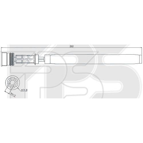 Осушувач кондиціонера AS08123479 на CHEVROLET CRUZE 2009-2012