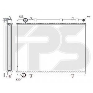 Радиатор охлаждения AS08123661 на CITROEN C4 2005-2010