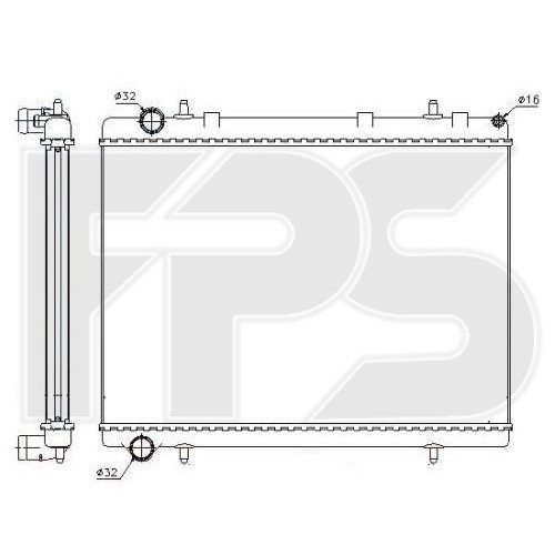 Радиатор охлаждения AS08123661 на CITROEN C4 2005-2010