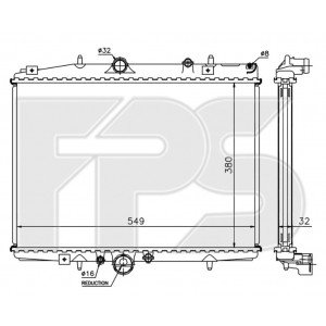Радиатор охлаждения AS08123668 на CITROEN C5 2000-2008