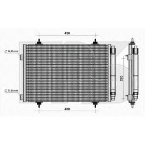 Кондесатор кондиционера AS08123678 на CITROEN C5 2000-2008
