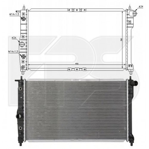 Радиатор охлаждения AS08086602 на DAEWOO LEGANZA 1997-2003