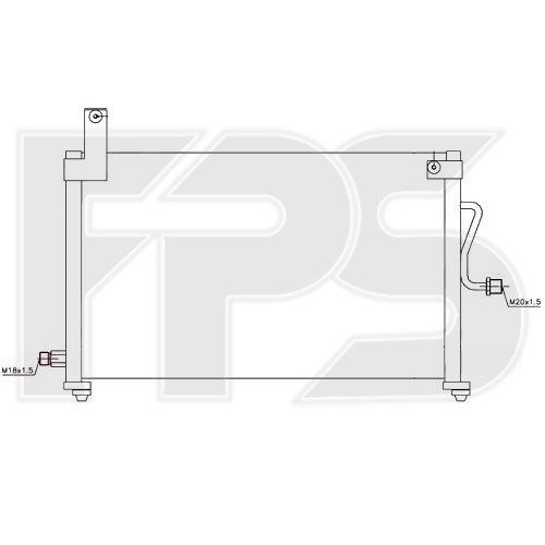 Кондесатор кондиціонера AS08087349 на DAEWOO MATIZ (M150) 2001-2014
