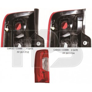 Ліхтар задній AS08124061 на FIAT FIORINO 2008-2017