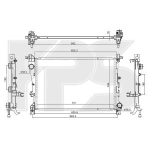 Радіатор охолодження AS08143007 на FIAT 500 L 2013-2017