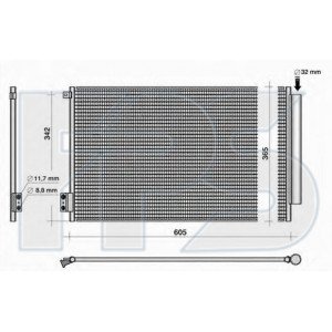 Кондесатор кондиціонера AS08124153 на FIAT 500 L 2013-2017