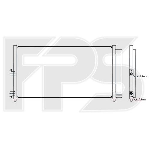 Кондесатор кондиционера AS08092428 на FIAT DOBLO 2005-2009