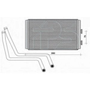 Радіатор печі AS08124169 на CITROEN JUMPY 2007-2015