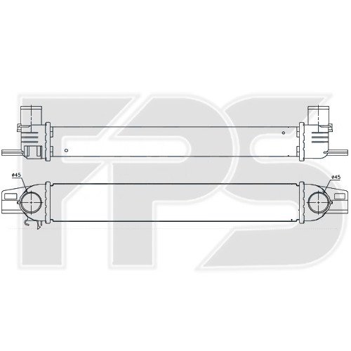 Радіатор наддуву AS08124170 на CITROEN NEMO 2008-2017