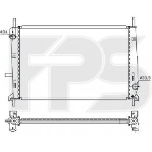 Радиатор охлаждения AS08124702 на FORD MONDEO 1997-2000