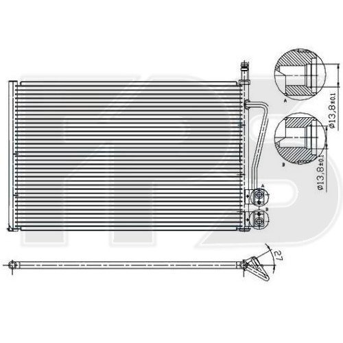 Кондесатор кондиционера AS08124783 на MAZDA 2 (DY) 2003-2007