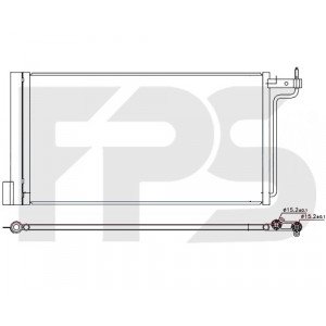 Кондесатор кондиціонера AS08124790 на FORD C-MAX EUR 2010-2015