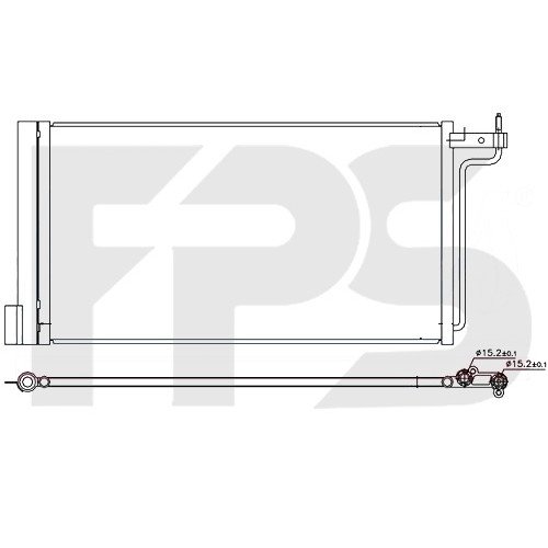 Кондесатор кондиціонера AS08124790 на FORD C-MAX EUR 2010-2015