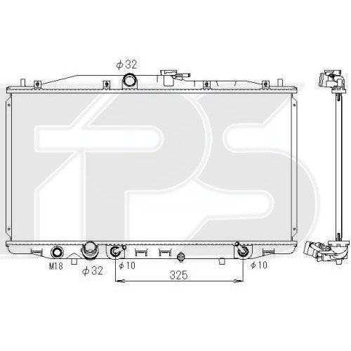 Радіатор охолодження AS08125154 на HONDA ACCORD 7 2003-2008