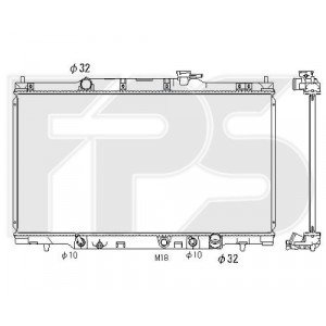 Радіатор охолодження AS08125180 на HONDA CRV 2002-2006