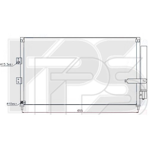 Кондесатор кондиціонера AS08125200 на HONDA CIVIC 8 2006-2011