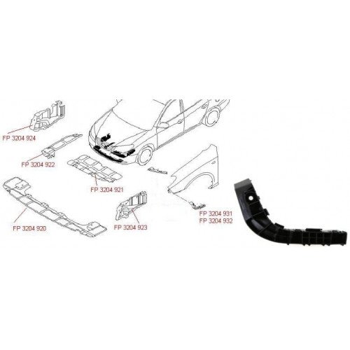 Крепление бампера AS08125283 на HYUNDAI ELANTRA (HD) 2006-2010