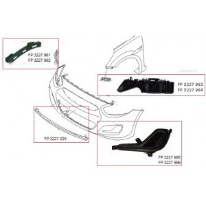 Кріплення бампера AS08125498 на HYUNDAI ACCENT IV (SOLARIS) 2011-2018