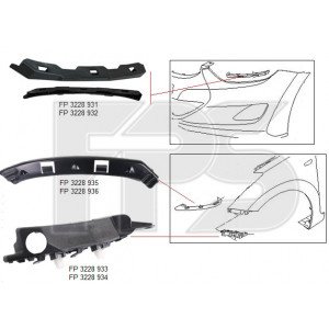 Крепление бампера AS08125515 на HYUNDAI ELANTRA (MD) 2011-2014