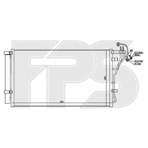 Кондесатор кондиционера AS08125902 на HYUNDAI SONATA (LF) 2014-2017
