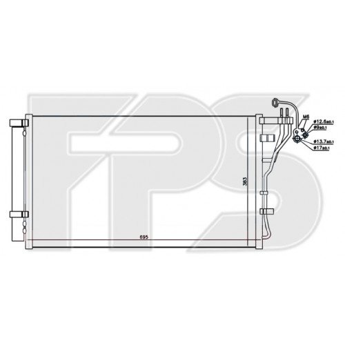 Кондесатор кондиционера AS08125902 на KIA OPTIMA 2016-2020