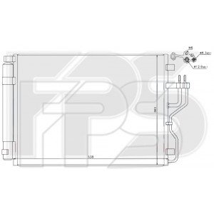 Кондесатор кондиционера AS08125910 на HYUNDAI ix35 2010-2015