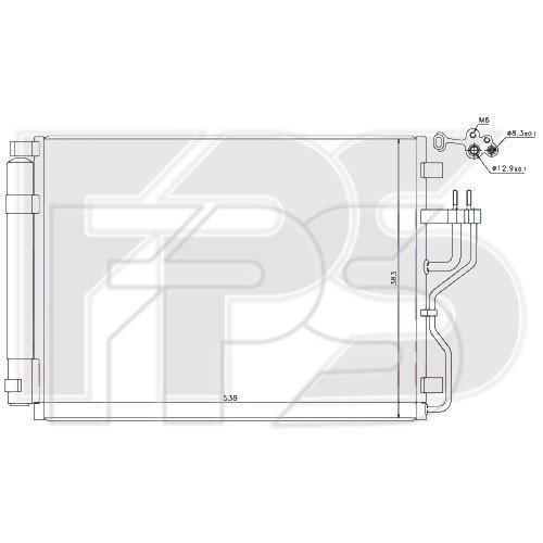 Кондесатор кондиционера AS08125910 на HYUNDAI ix35 2010-2015