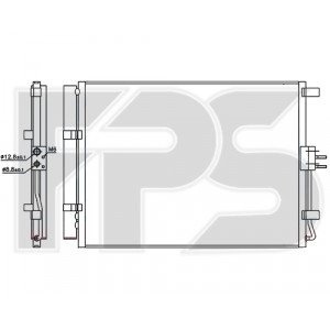 Кондесатор кондиционера AS08125912 на KIA CEED 2012-2015