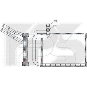 Радиатор печки AS08125927 на HYUNDAI H-1 / H300 2008-2018