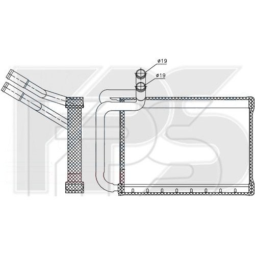 Радиатор печки AS08125927 на HYUNDAI H-1 / H300 2008-2018