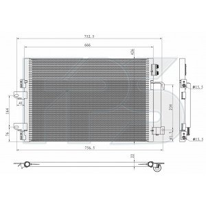 Кондесатор кондиционера AS08126513 на JEEP COMPASS 2011-2016