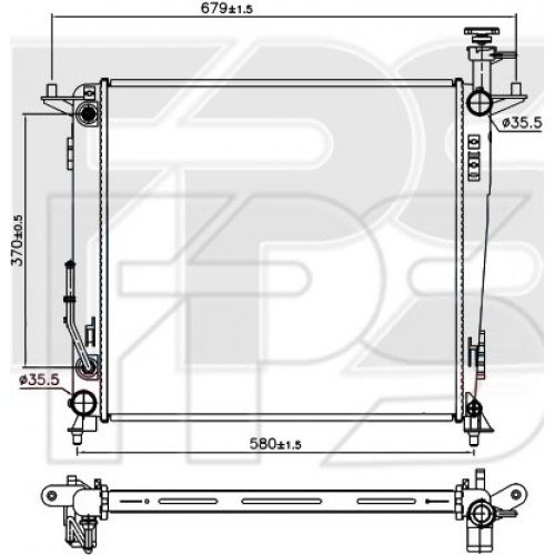 Радіатор охолодження AS08126870 на KIA SORENTO 2015-2018