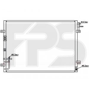 Кондесатор кондиционера AS08126925 на KIA SORENTO 2002-2006